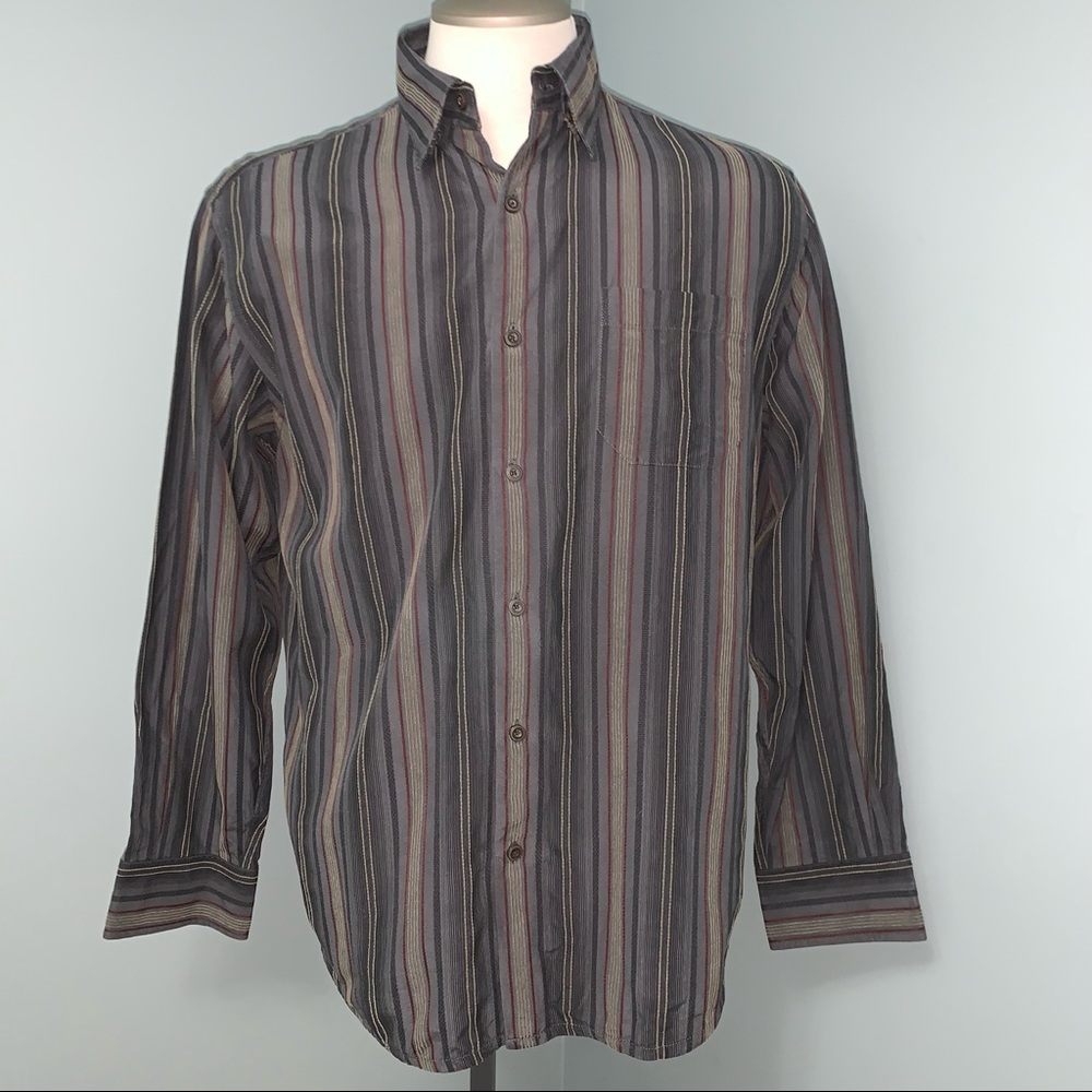 Tommy Bahama Multicolor Striped Casual Button Down Shirt